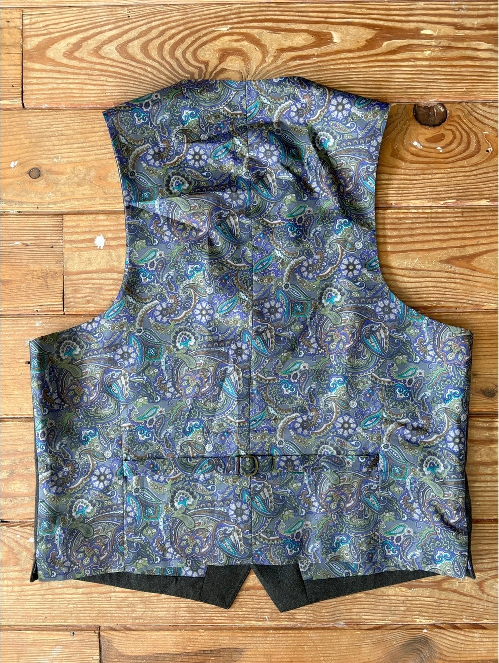 Tallia Men’s Charcoal 3-Piece Suit Blazer Vest Pants Paisley Lining Est. 40R - Picture 15 of 15